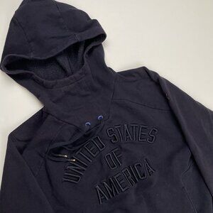 Under Armour Hoodie Womens M Navy Blue United States of America USA Sweatshirt